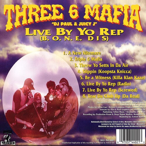 Three 6 Mafia - Live By Yo Rep Vinyl Record