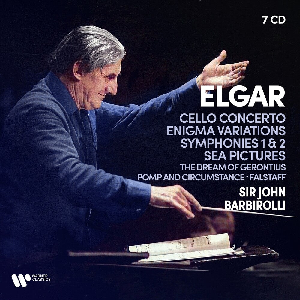 the album cover for Sir John Barbirolli - Elgar: Orchestral Works, Cello Concerto, Sea Pictures, Dream of Gerontius (7CD)