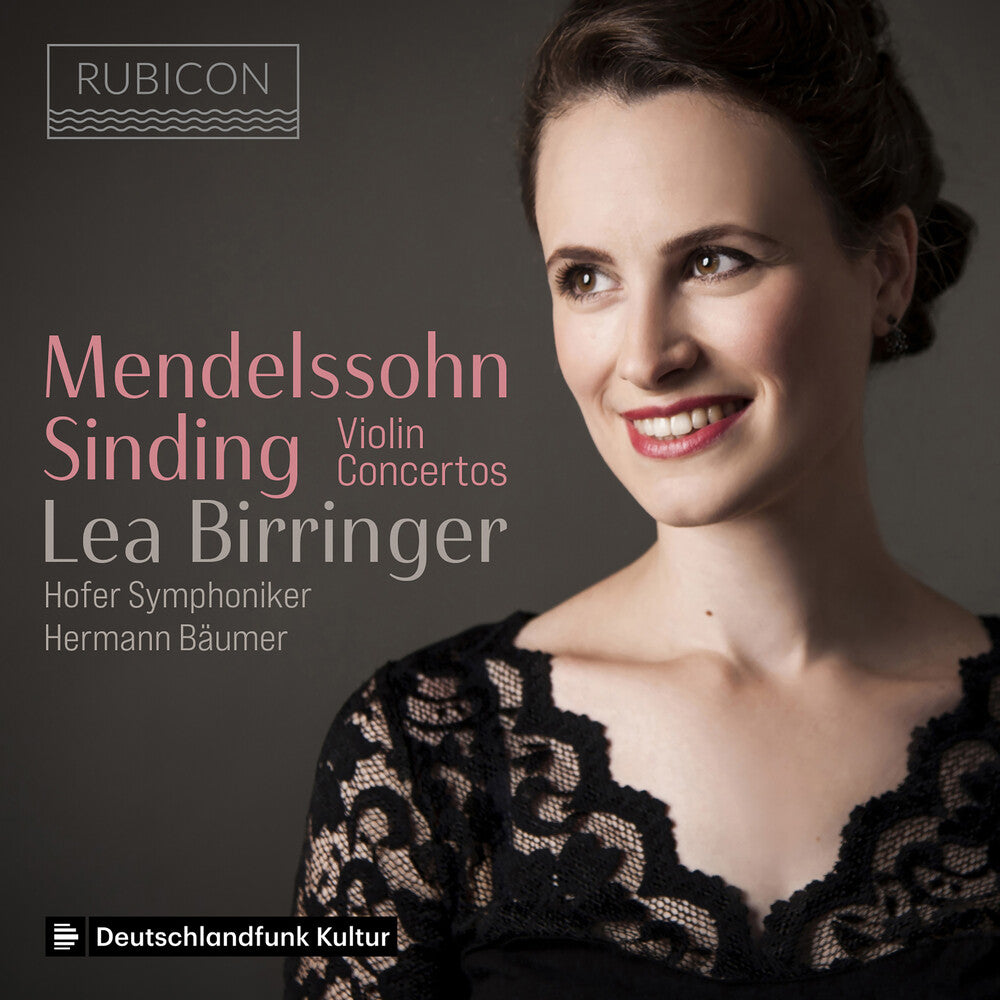 the album cover for Lea Birringer - Mendelssoh & Sinding: Violin Concertos