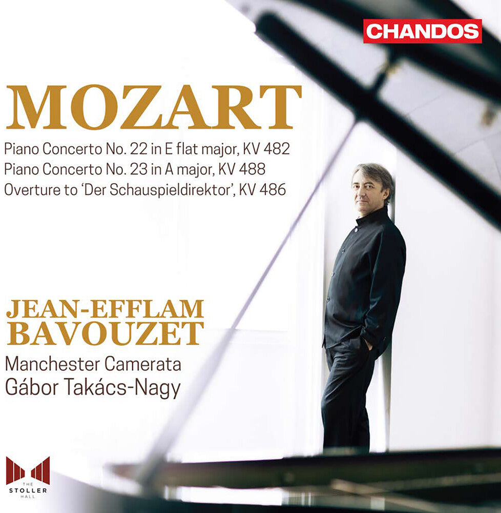 the album cover for Mozart / Bavouzet / Takas-Nagy - Piano Concerto 22 K482