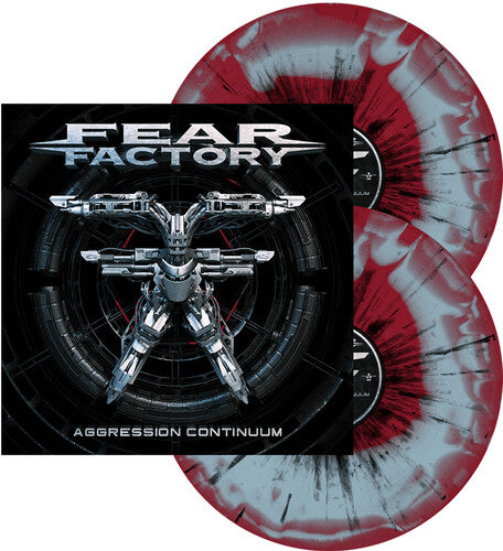 Fear Factory - Aggression Continuum [Red & Blue Swirl w/ Black Splatter] Vinyl Record