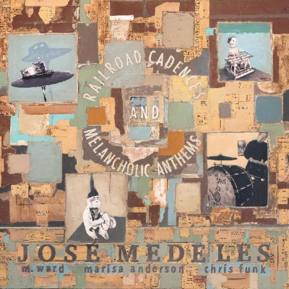 Jose Medeles w/ M. Ward, Marisa Anderson & Chris Funk - Railroad Cadences and Melancholic Anthems [Clear with Black Smoke LP] Vinyl Record