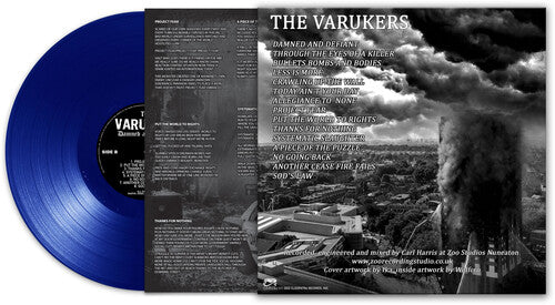 Varukers - Damned & Defiant - Blue Vinyl Record
