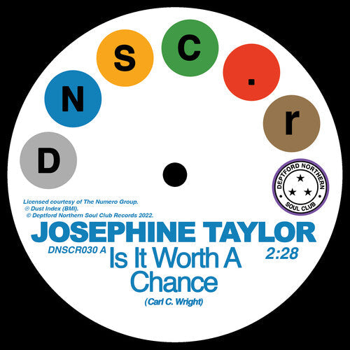 Josephine Taylor - Is It Worth A Chance/Satisfied Vinyl Record