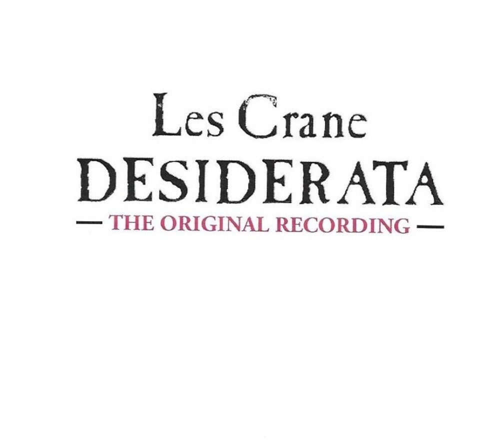 the album cover for Les Crane - Desiderata