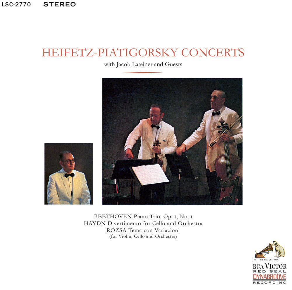 the album cover for Jascha Heifetz - Heifetz - Piatigorsky Concerts (Hybr)