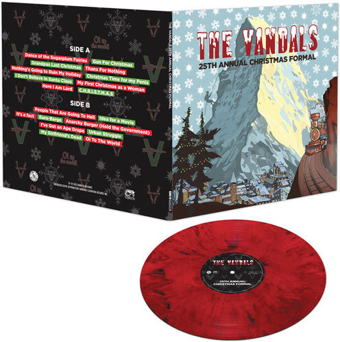The Vandals - 25TH ANNUAL CHRISTMAS FORMAL [Red & Black Marble] Vinyl Record