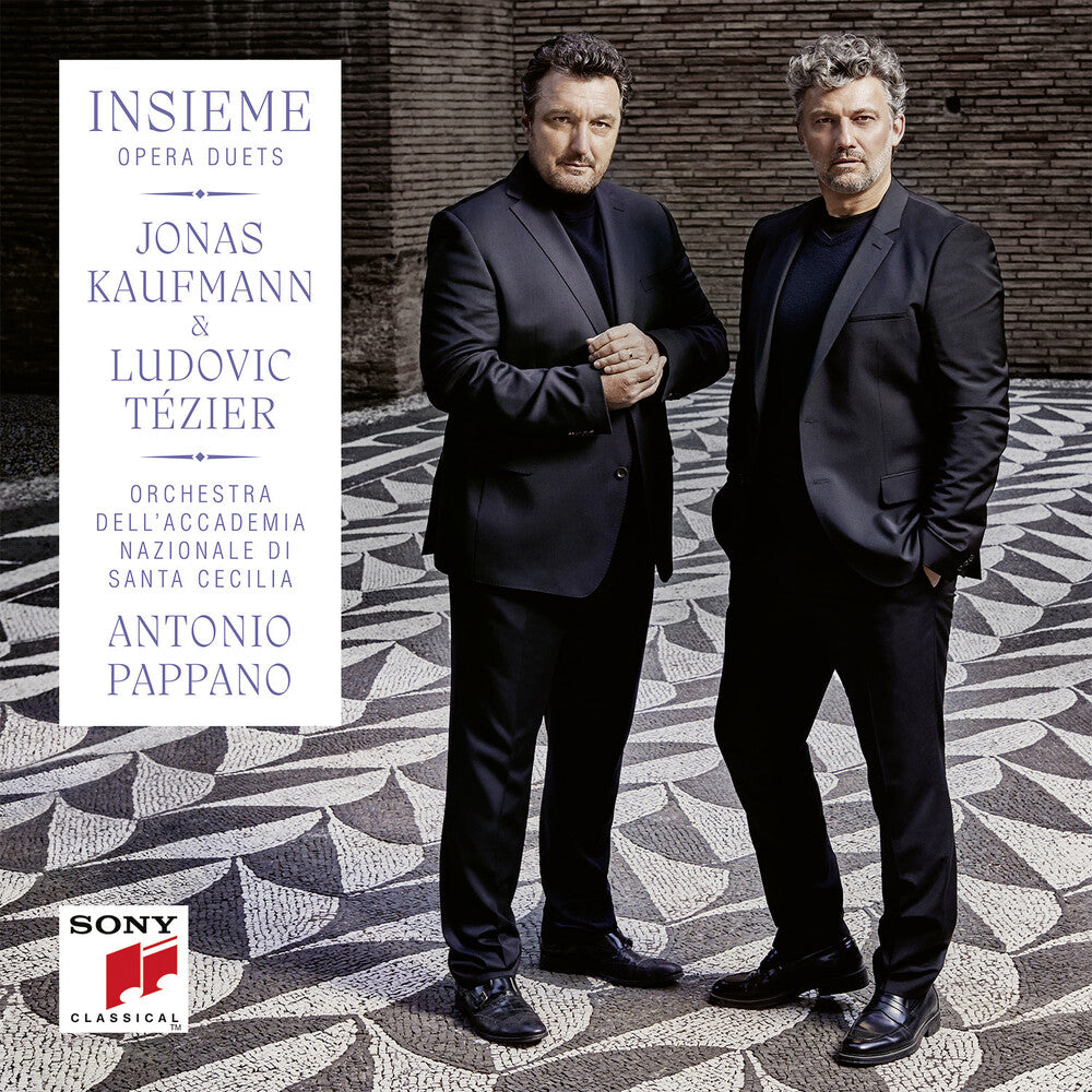 the album cover for Jonas Kaufmann  / Tezier,Ludovic - Insieme - Opera Duets