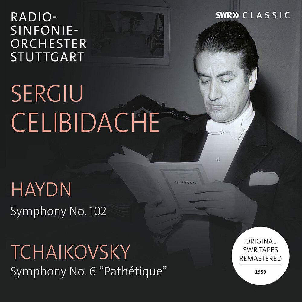 the album cover for Haydn / Radio Sinfonieorchester Stuttgart - Sergiu Celibidache Conducts Haydn & Tchaikovsky