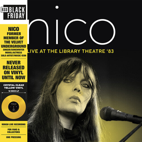 Nico - Live At The Library Theatre '83 [Clear Yellow] Vinyl Record