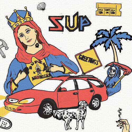 Super American - SUP [Half Red / Half Blue] Vinyl Record