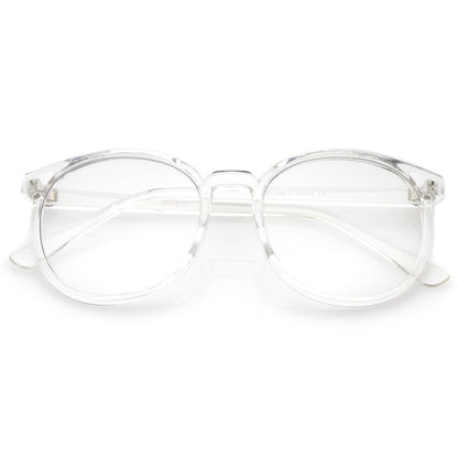 Retro Indie Dapper Round P3 Clear Lens Glasses C099