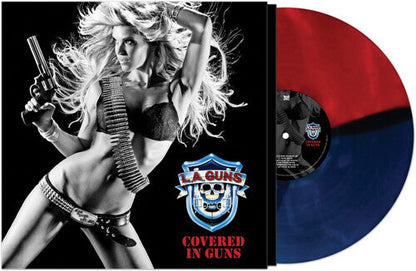 L.A. Guns - Covered In Guns - Red & Blue Vinyl Record