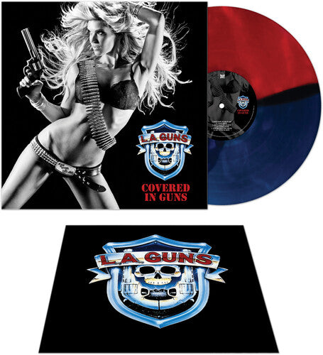 L.A. Guns - Covered In Guns - Red & Blue Vinyl Record