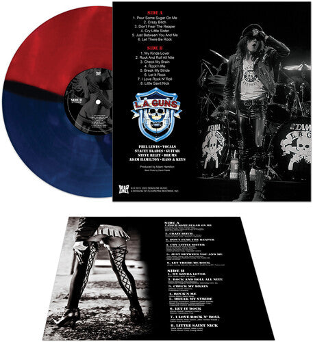 L.A. Guns - Covered In Guns - Red & Blue Vinyl Record