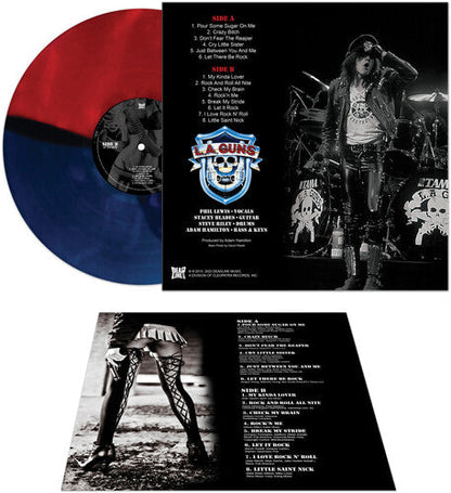 L.A. Guns - Covered In Guns - Red & Blue Vinyl Record