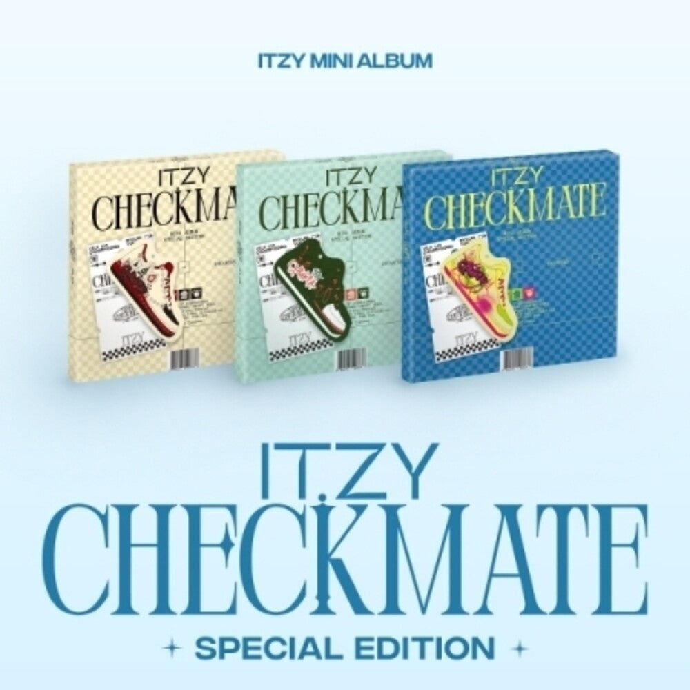 the album cover for ITZY - Checkmate - Random Cover - Special Edition - incl. Photo Book, Sticker, Photo Card, Postcard, Special Tag + Lyric Poster