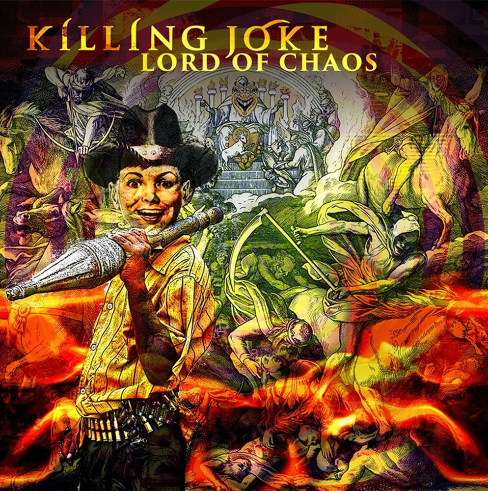the album cover for Killing Joke - Lord Of Chaos - Green & Black Splatter Colored Vinyl