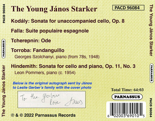 Starker,janos - Young Janos Starker - Music CD