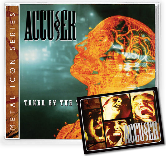 the album cover for Accuser - Taken By The Throat