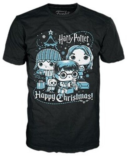 Funko Boxed Tee: - Harry Potter Holiday- Ron, Hermione, Harry- M - Collectibles