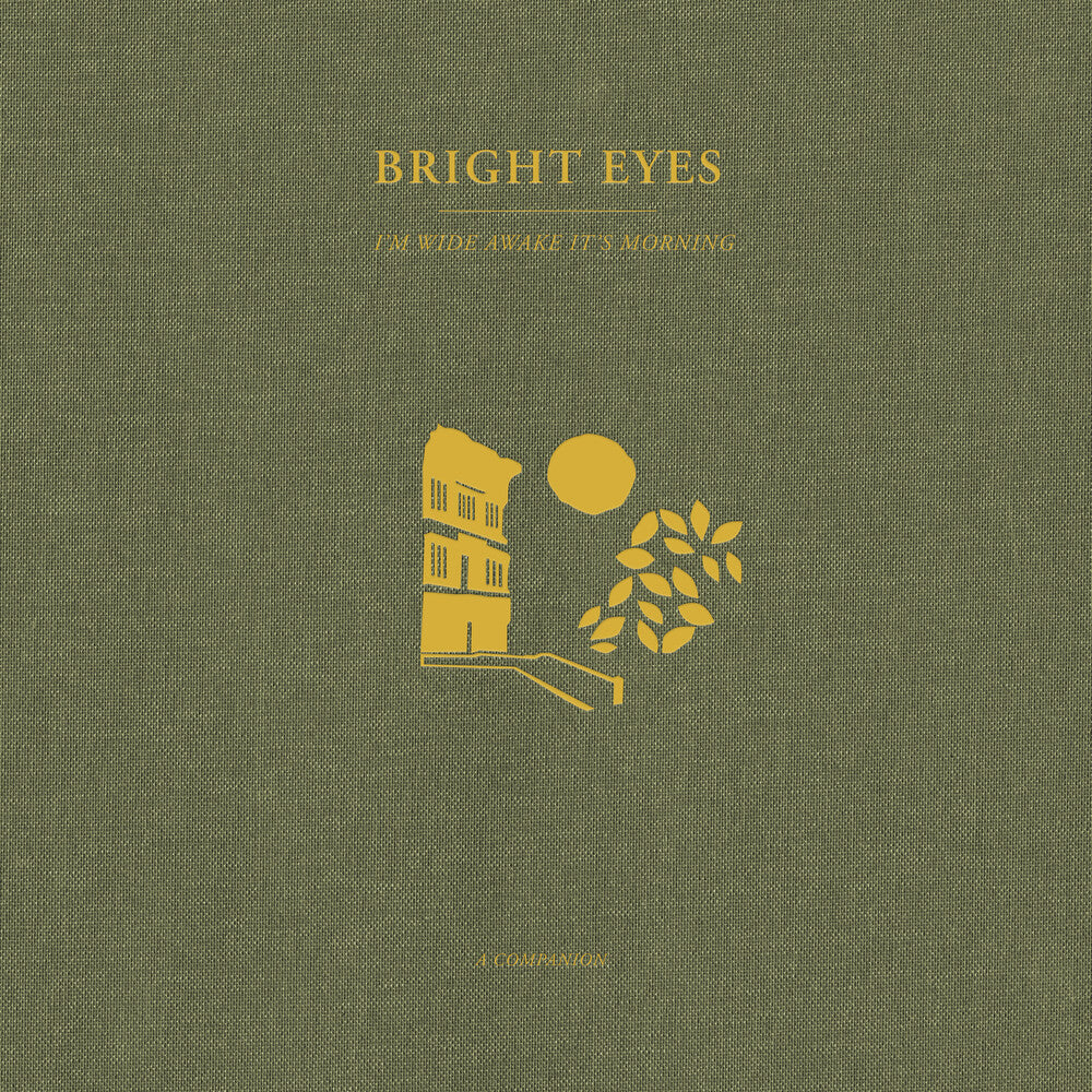 the album cover for Bright Eyes - I'm Wide Awake, It's Morning: A Companion [Opaque Gold Vinyl]