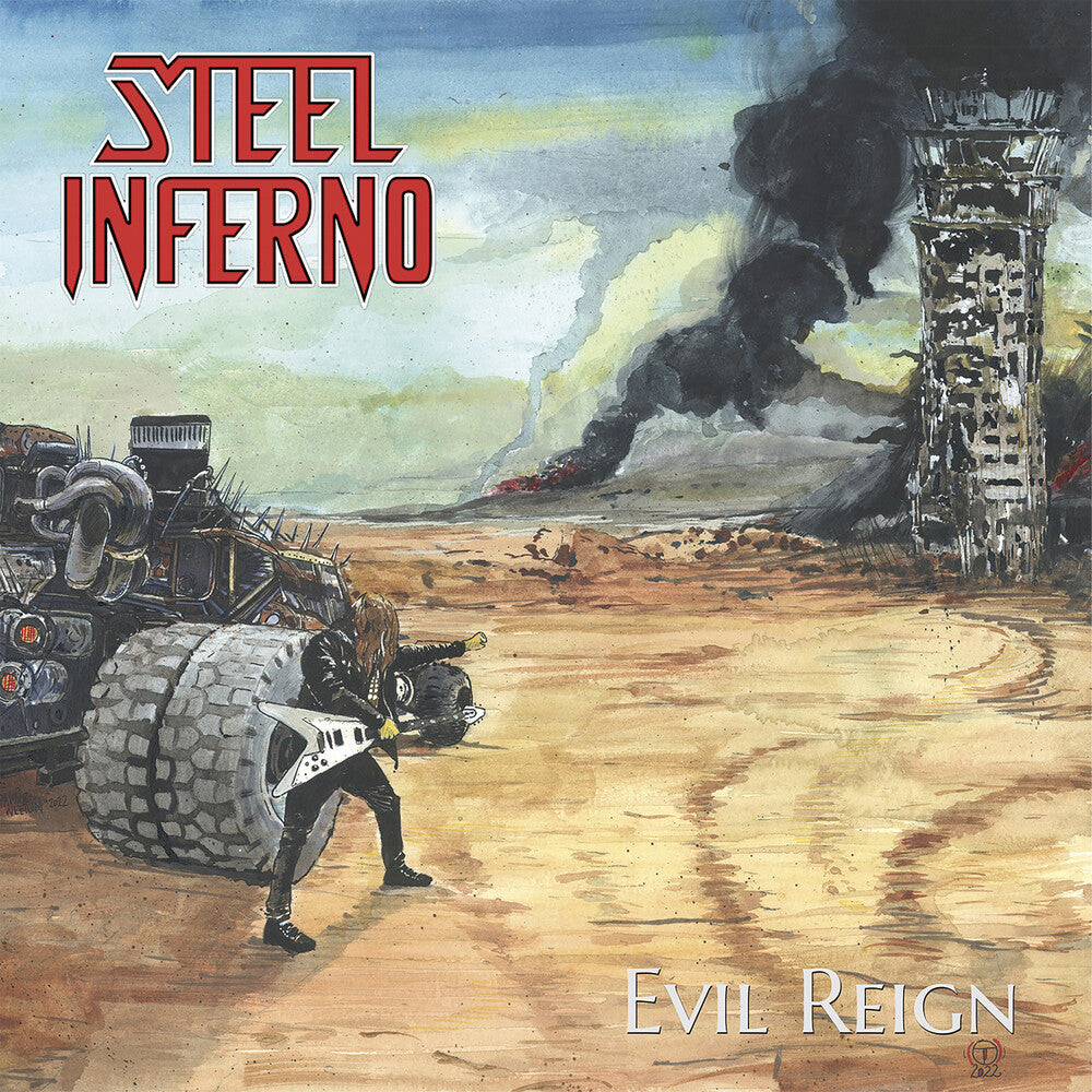 the album cover for Steel Inferno - Evil Reign