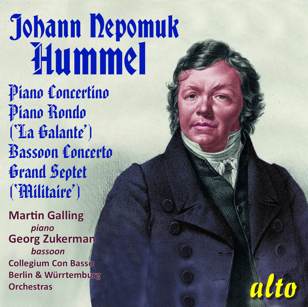 the album cover for Martin Galling - Johann Nepomuk Hummel 1778-1837 'collection'