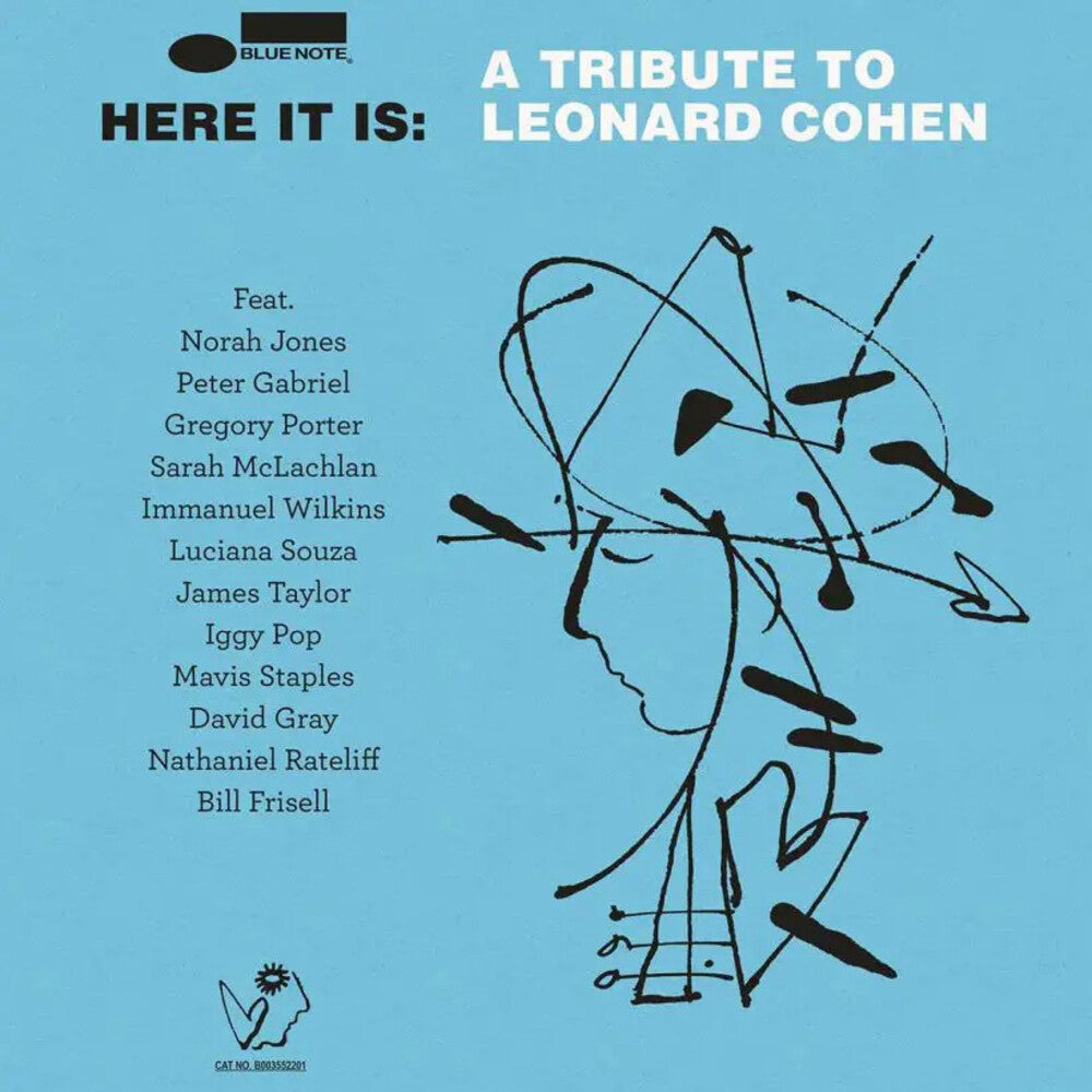 the album cover for Various Artists - Here It Is: A Tribute To Leonard Cohen