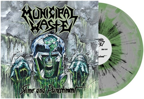 Municipal Waste - Slime and Punishment - Gray & Mint Swirl W/ Black Splatter Vinyl Record