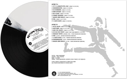 Reagan Youth - IT'S A BEAUTIFUL DAY...FOR A MATINEE! - BLACK AND WHITE SPLIT COLOR Vinyl Record