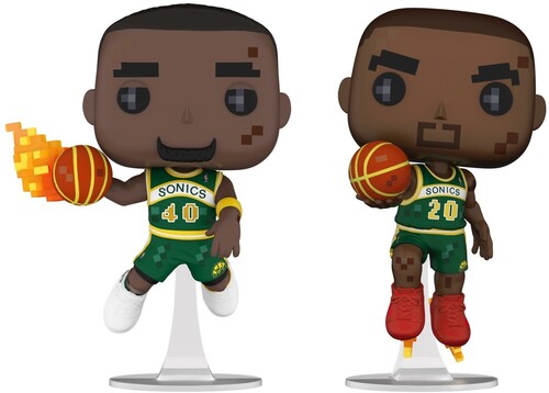 Funko Pop! 8-bit: - Nba Jam- Seattle Sonics 2pk - Collectibles