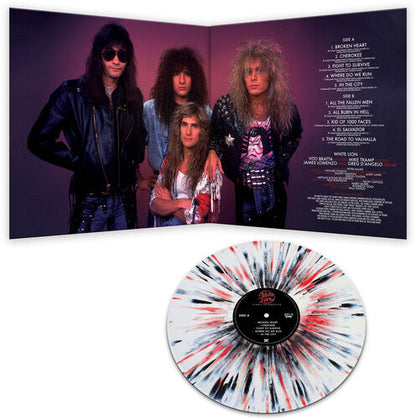 White Lion - Fight To Survive [White/Black/Red Splatter] Vinyl Record
