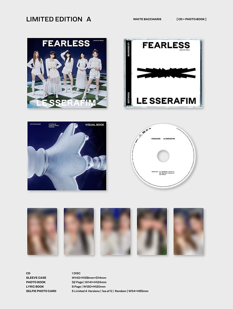 the album cover for LE SSERAFIM - FEARLESS [Limited Edition A] [CD + Photobook]