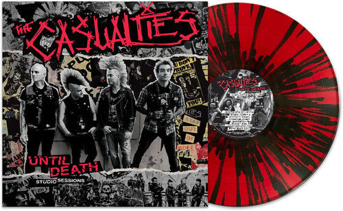The Casualties - Until Death: Studio Sessions - RED/BLACK SPLATTER Vinyl Record
