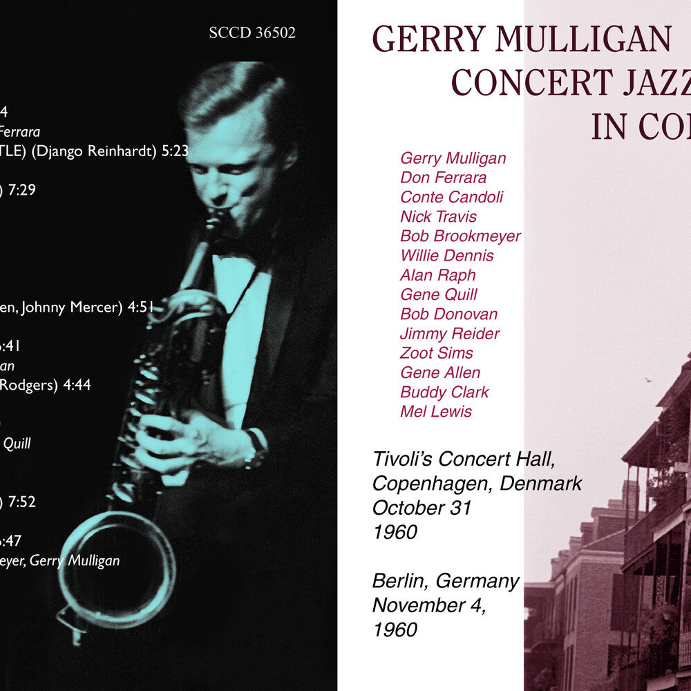 the album cover for Gerry Mulligan  Concert Jazz Band - In Concert 1960 (Uk)