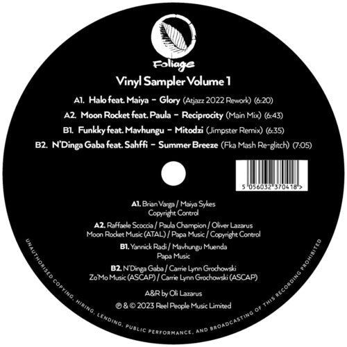 Various Artists - Foliage Records : Vinyl Sampler Vol. 1 Vinyl Record