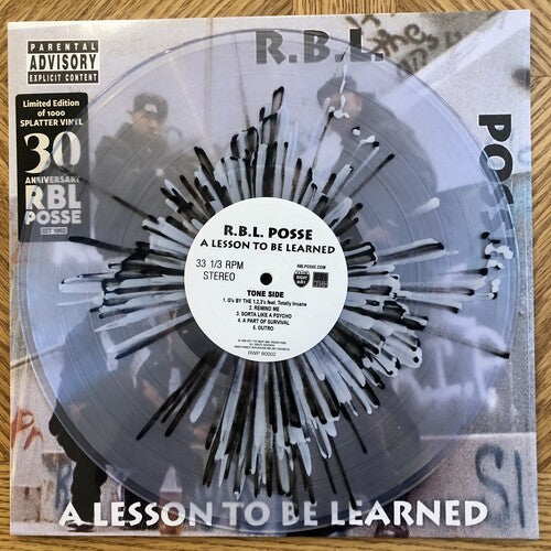 R.B.L. Posse - A Lesson To Be Learned (30th Anniversary Edition) [Clear White & Black Splatter] Vinyl Record