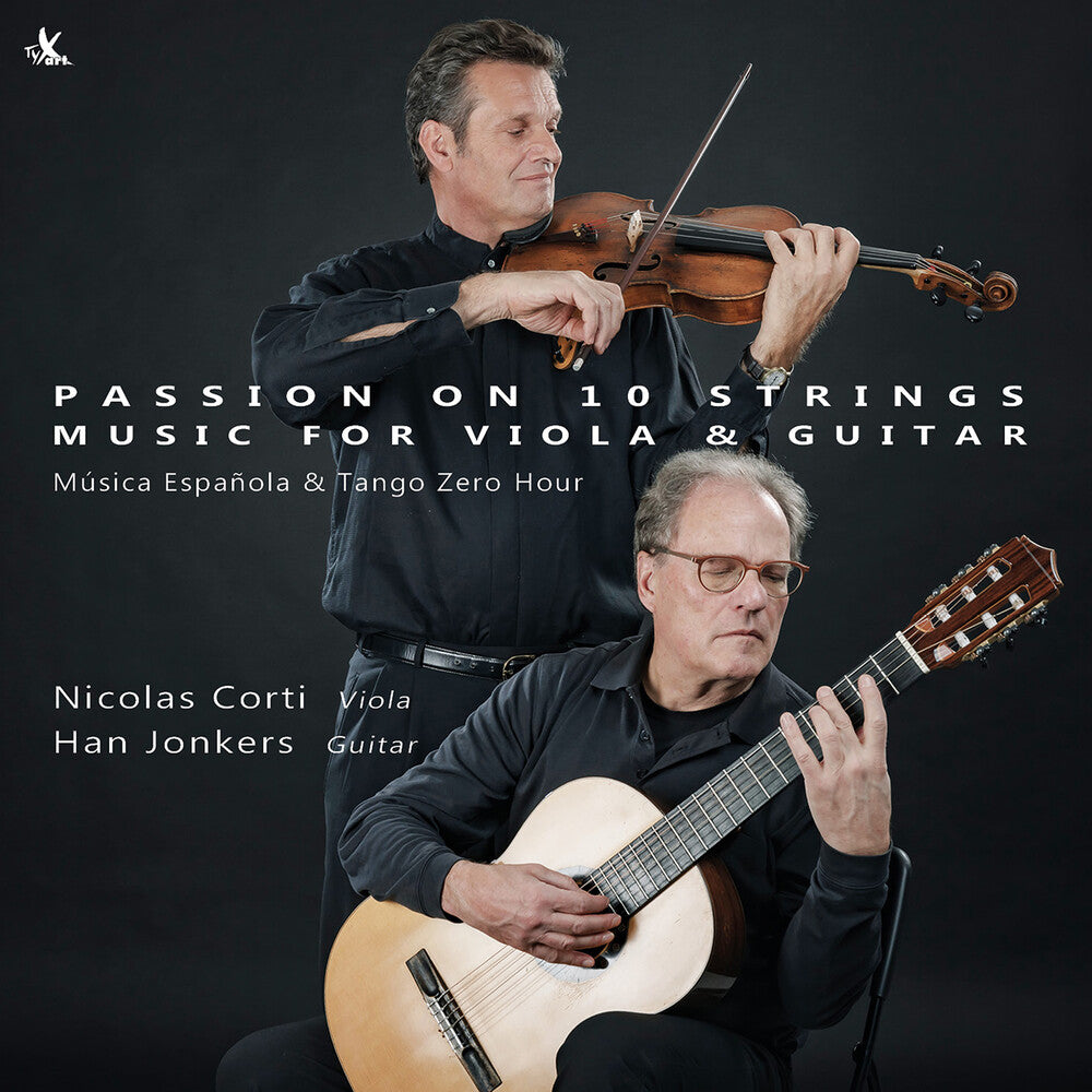 the album cover for Falla / Piazzolla / Nicolas Corti - Passion On 10 Strings - Music For Viola