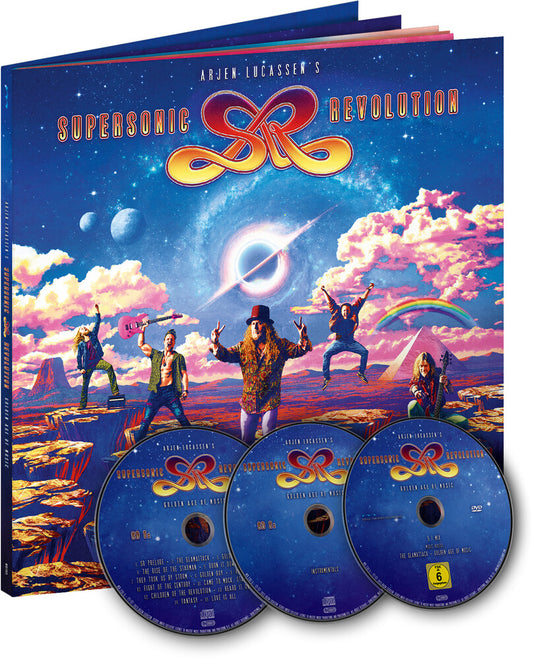 the album cover for Arjen Lucassen's Supersonic Revolution - Golden Age Of Music - Super Deluxe Edition (W/Dvd)