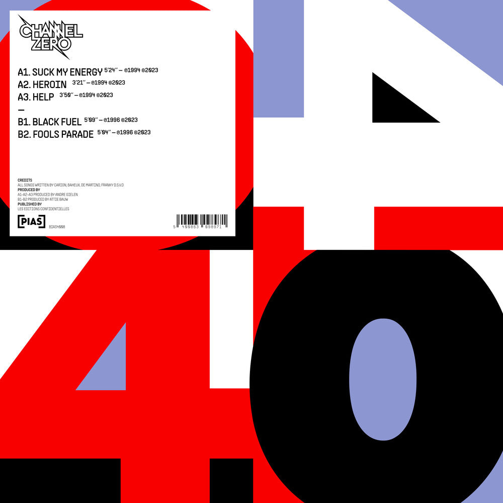 the album cover for Channel Zero - - Pias 40