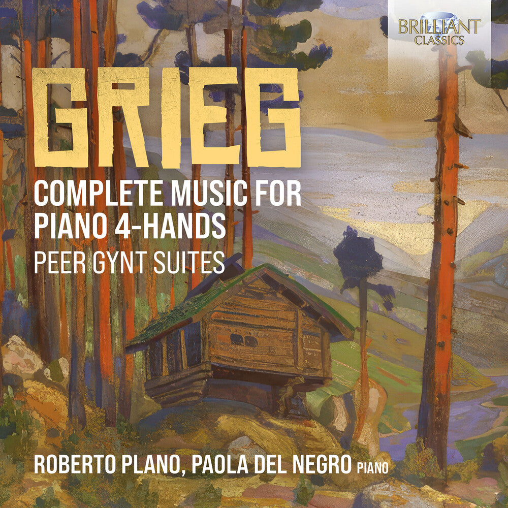 the album cover for Grieg / Plano / Del Negro - Complete Music For Piano 4-Hands Peer Gynt Suites