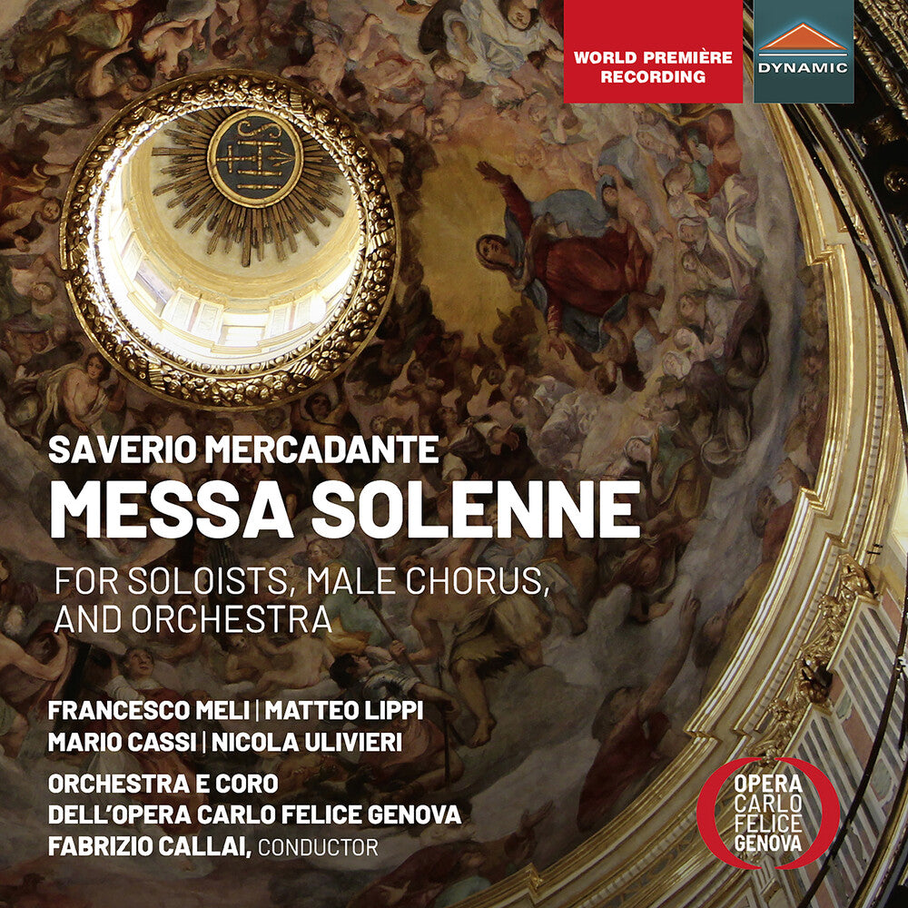the album cover for Mercadante / Meli / Lippi - Messa Solenne For Soloists Male Chorus & Orchestra