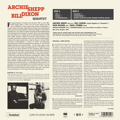 Archie Shepp - Bill Dixon Quartet - Limited 180-Gram Vinyl with Bonus Tracks Vinyl Record
