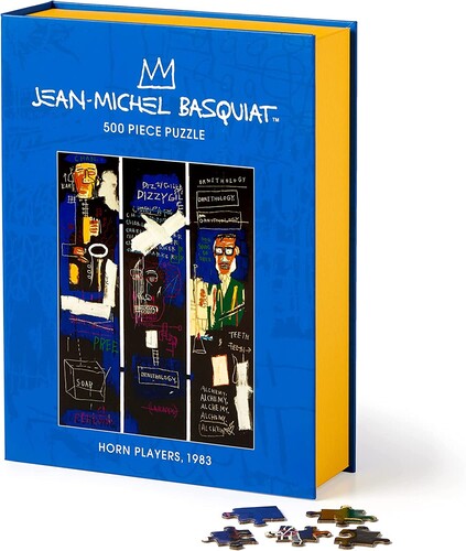 Galison - Basquiat Horn Players 500 Piece Book Puzzle - Games