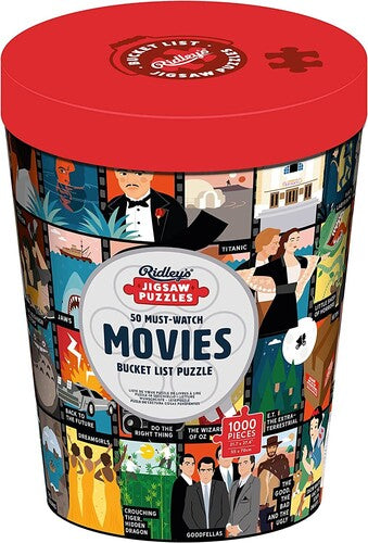 Ridleys Games - 50 Must Watch Movies Bucket List 1000 Piece Puzzle - Games