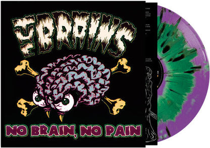 The Brains - No Brain No Pain - Green/purple Haze Splatter Vinyl Record
