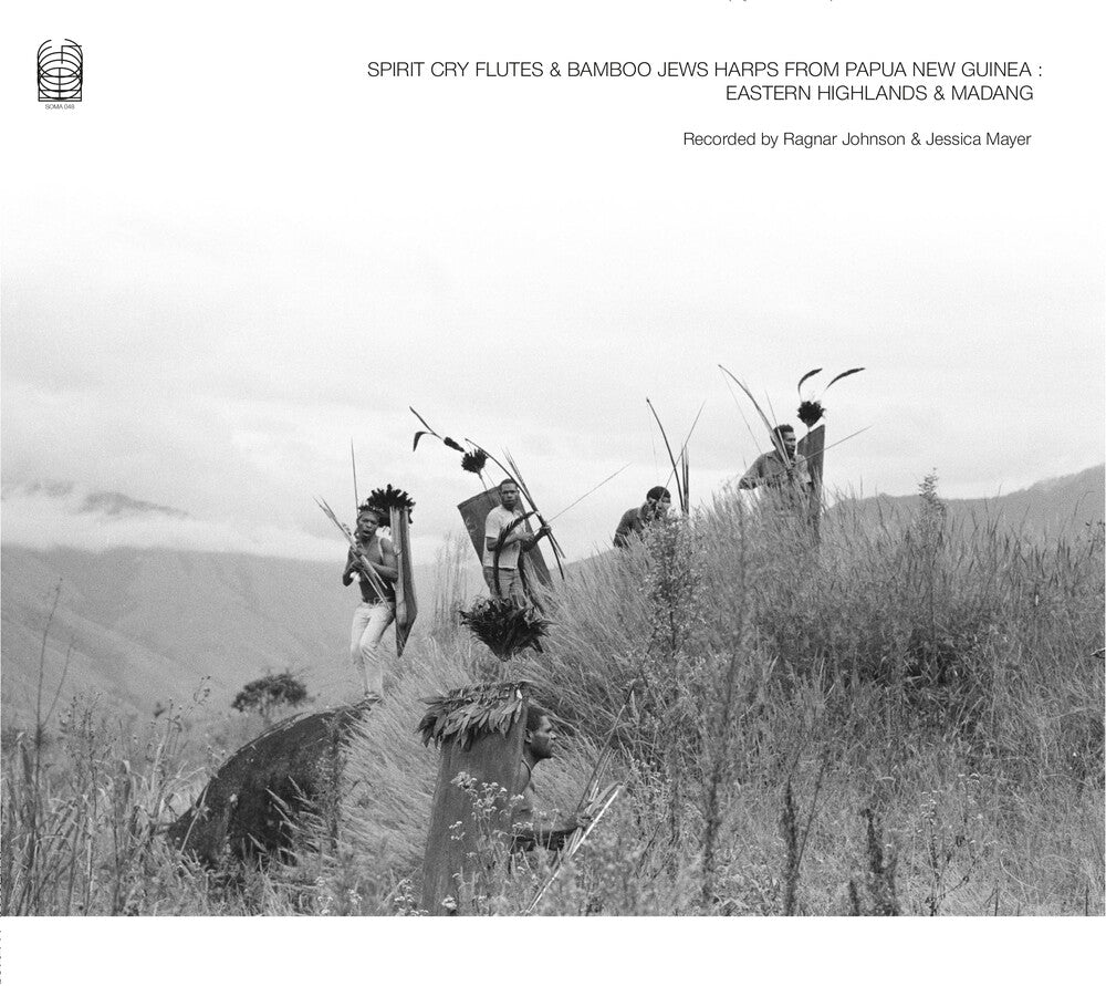 the album cover for Ragnar Johnson and Jessica Mayer - Spirit Cry Flutes and Bamboo Jews Harps from Papua New Guinea: Eastern Highlands and Madang [2CD]
