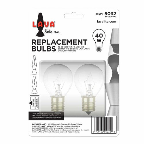 Lava Lamp 40w Light Bulb 2 Pck For 17/16.3 Lamps - Lava Lamp 40w Light Bulb 2 Pck For 17/16.3 Lamps - Special Products