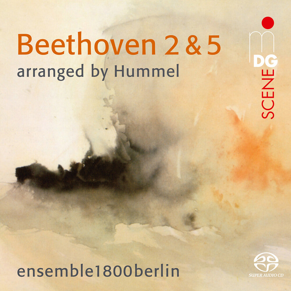 the album cover for Beethoven / Hummel / Ensemble1800berlin - Symphonies No. 2 & No. 5 (Arr. By Hummel) (Hybr)